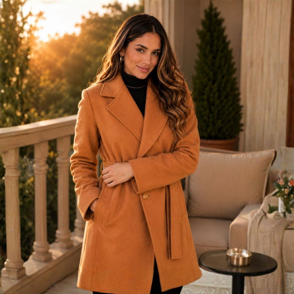 Casaco De Lã Parka Manga Cumprida Tendência de Inverno Blusa de Frio Jaqueta Confortavel
