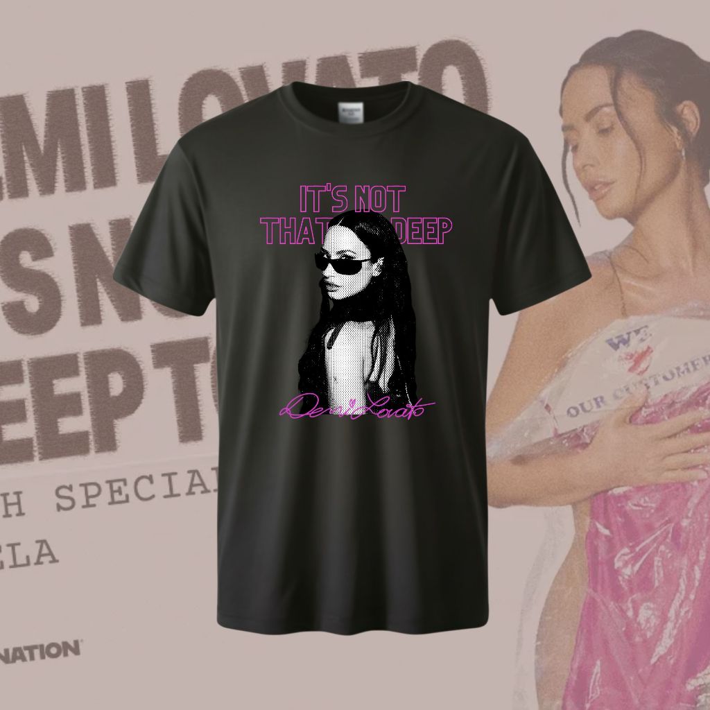Camiseta Demi Lovato - Not that deept - PRETA 100% Algodão fem