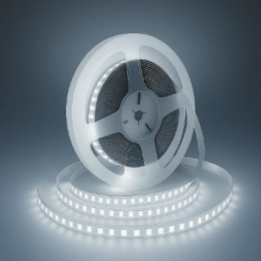 Fita led 120leds 3000k / 4000k / 6500k - 5 metros + fonte 12v 3A para perfil - Sanca / Espelhos / TVs