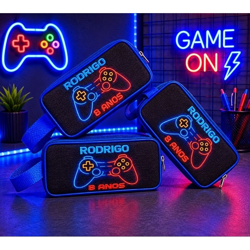 kit lembracinha estojo personalizado games 50 unidades