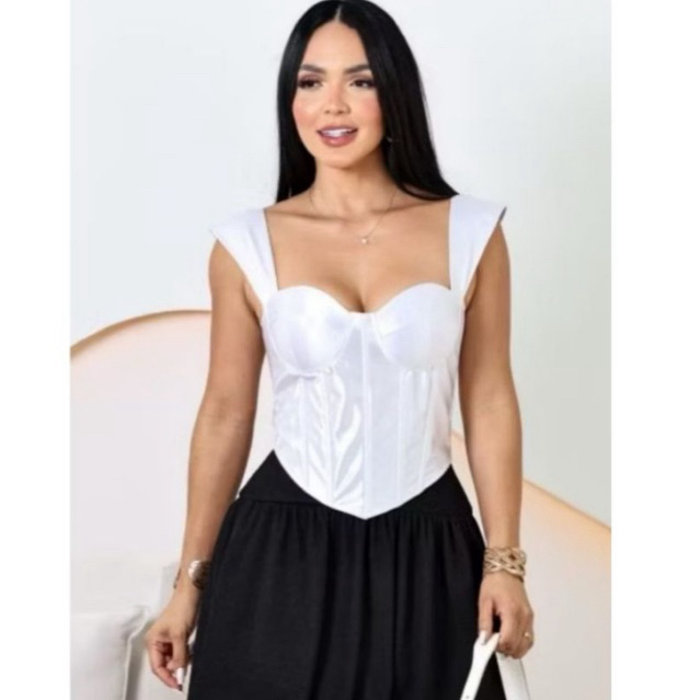 Corselet Morcego Anitta Acetinado