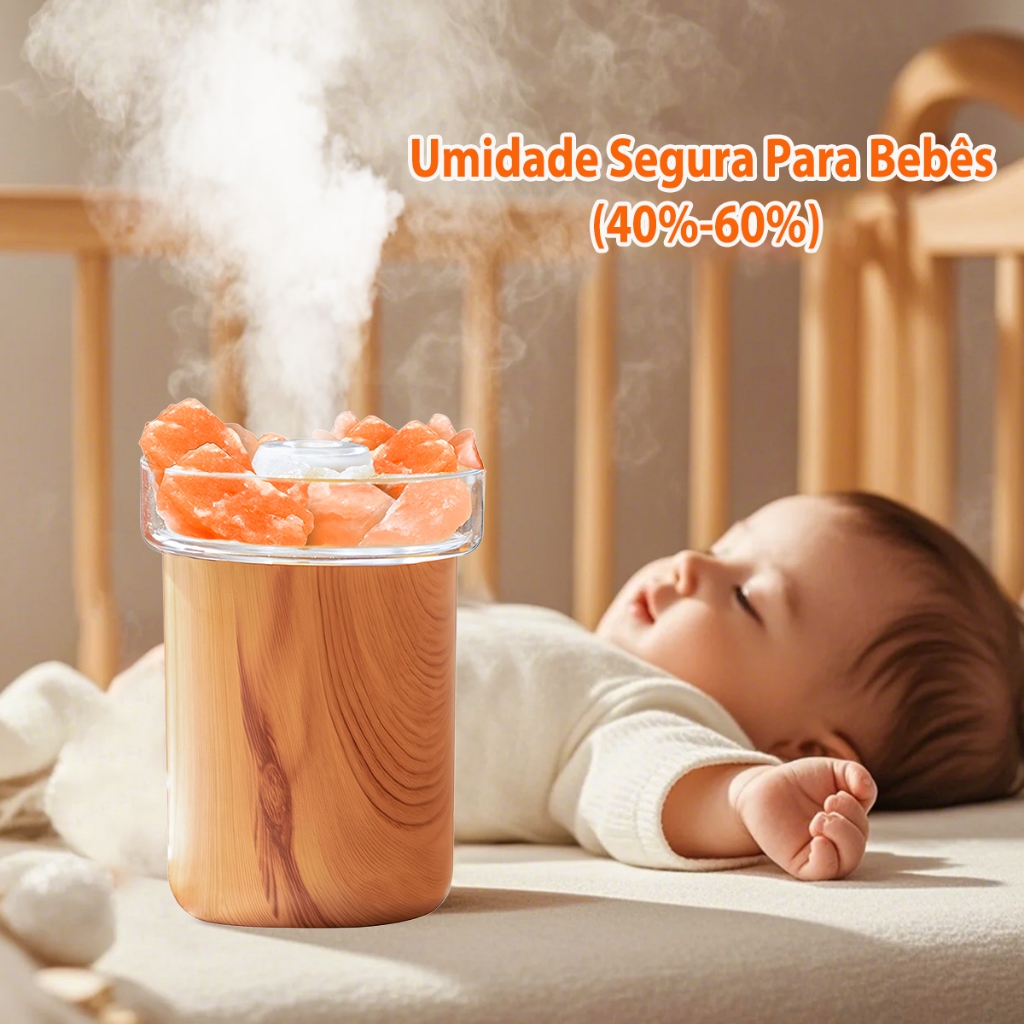 Aromatizador Purificador Aromaterapia E Umidificador De Ar Com Pedras Humidificador De Ambiente Difusor 280ml