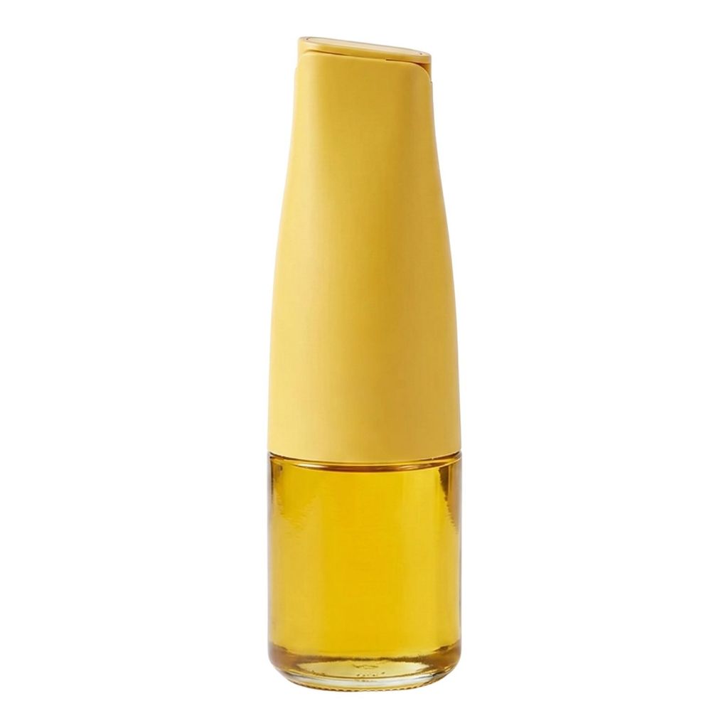 Galheteiro 500ml Tampa Automática Vidro Redondo Porta Azeite Vinagre Shoyu