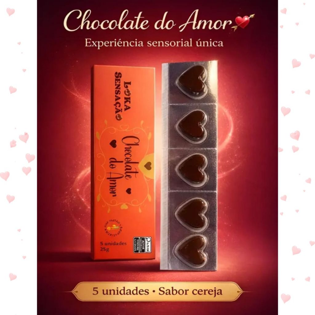 Chocolate Do Amor Loka Sensação Casal Presente Romântico Para Namorados Dia Dos Namorados — imagem 2 de 2