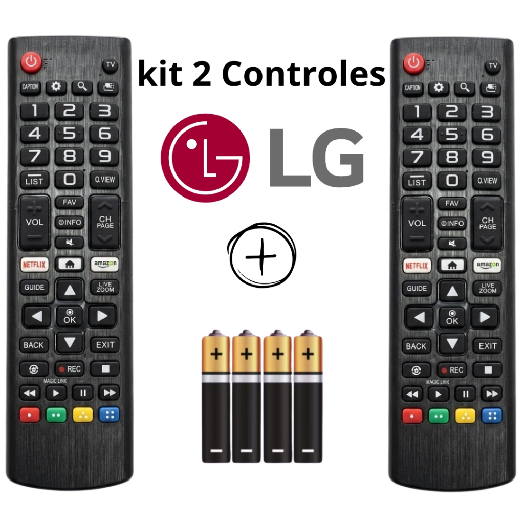 Kit Controle Universal Para Smart Tv Lg Com Tecla Netflix