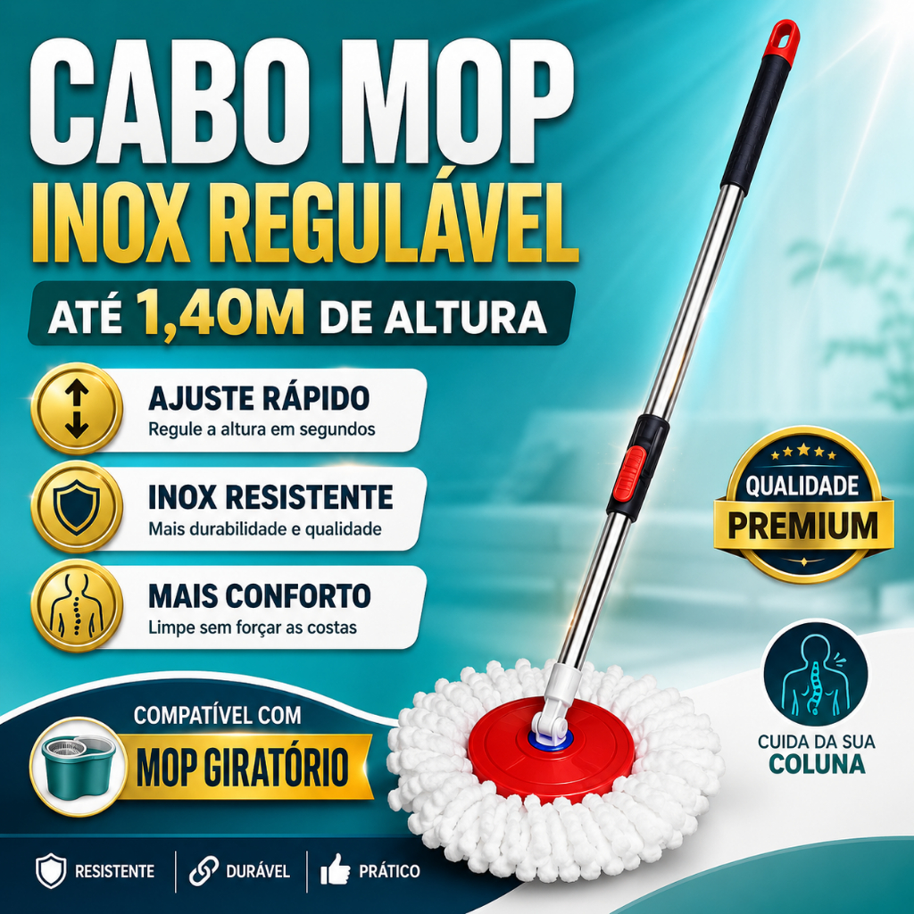 Cabo Mop Giratório Completo Com 140 Cm - CH