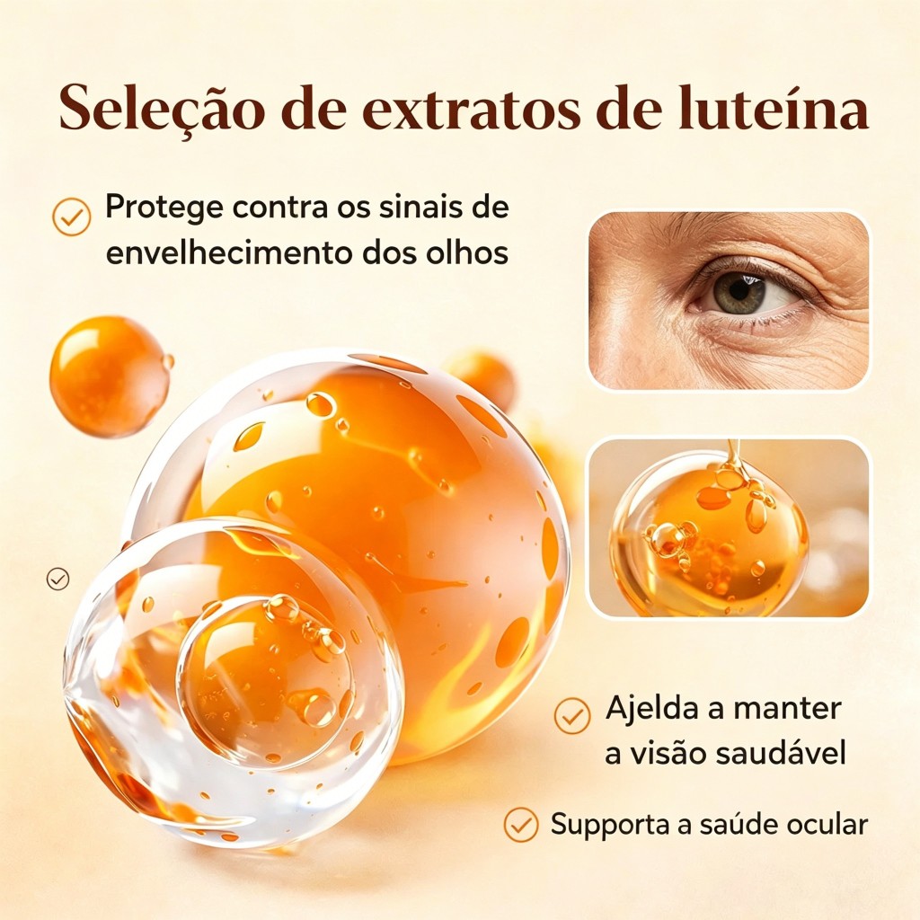 Anti Olheiras Luteína Olho Essência Óleo Vc Lutein Essence Rugas Linhas Finas Reparação Auto-Cuidado