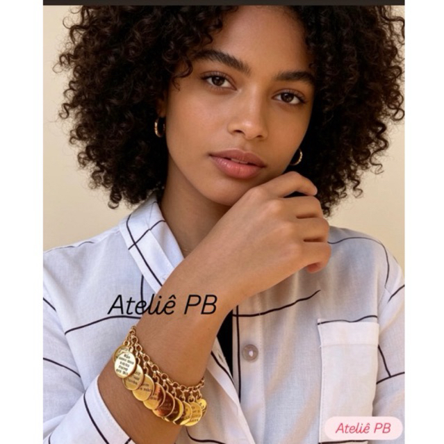 Pulseira feminina 10 mandamentos Pingentes banhados luxo semi joia