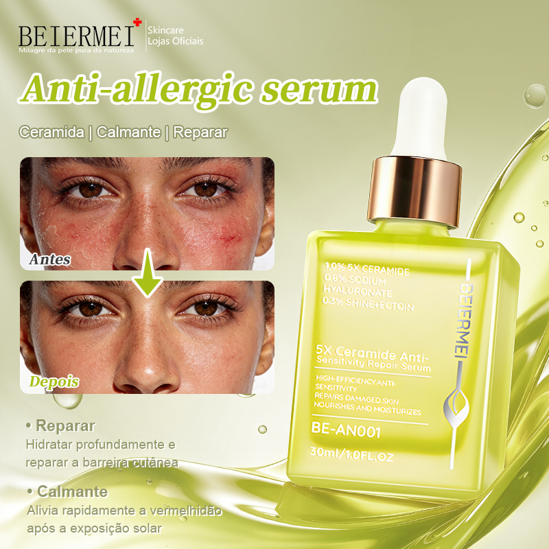 Imagem BEIERMEI Sérum Reparador Anti-Sensibilidade 5X Ceramida 30g/1.0FL.OZ Repara a pele danificada, nutre e hidrata
