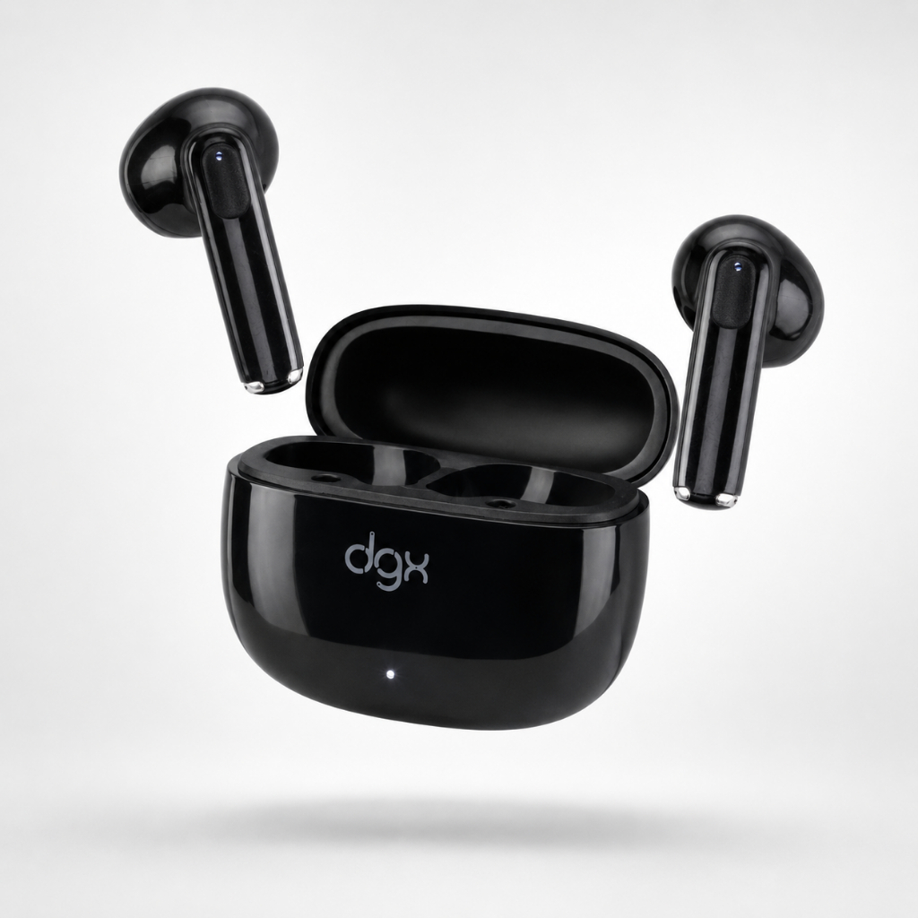 Fone Bluetooth 5.4 Sem Fio DGX In Ear Preto Touch Microfone Case Carregador Earfone Android iOS