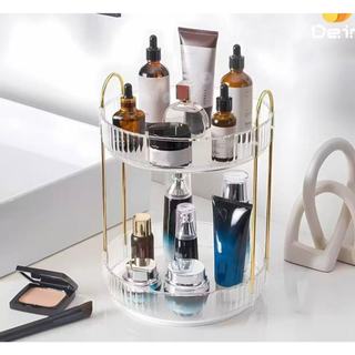 Organizador de Maquiagem Giratório – Suporte Multiuso 2/Andares p/ Cosméticos e Perfumes//mm-3