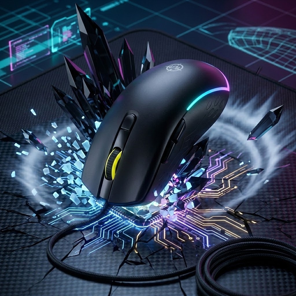 Mouse Gamer RGB TGT GM50 3600 DPI 6 Botões USB LED Rainbow Ergonômico Para PC