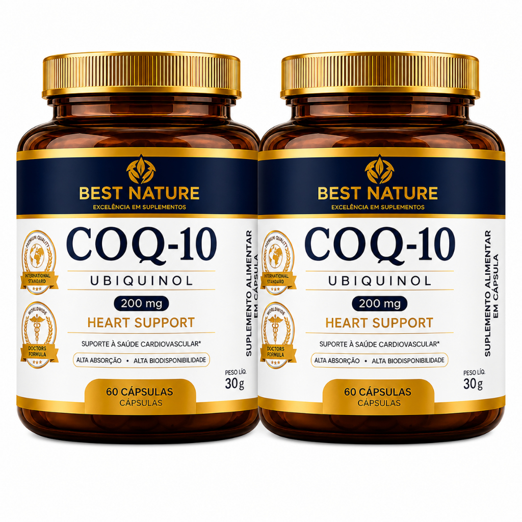 2x Coenzima Q10 60 Caps 200mg Ubiquinol Original Premium Best Nature