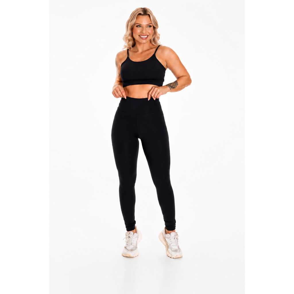 Conjunto Academia Treino - Top e Calça Legging - Zero Transparência - Várias Cores
