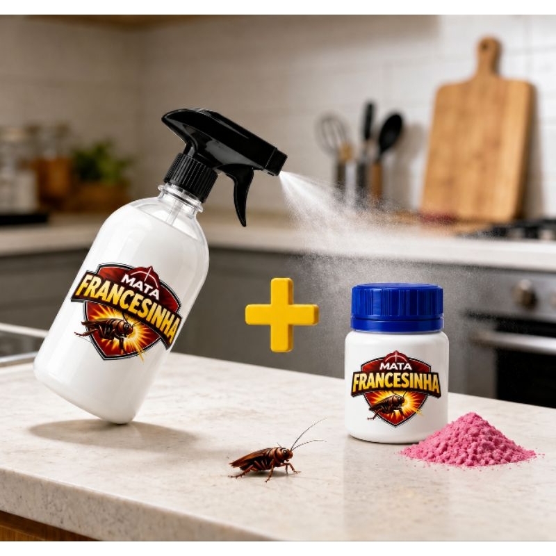 Veneno Pague 1 E Leva 2 Spray E Isca em Pó /Inseticida para barata francesinha