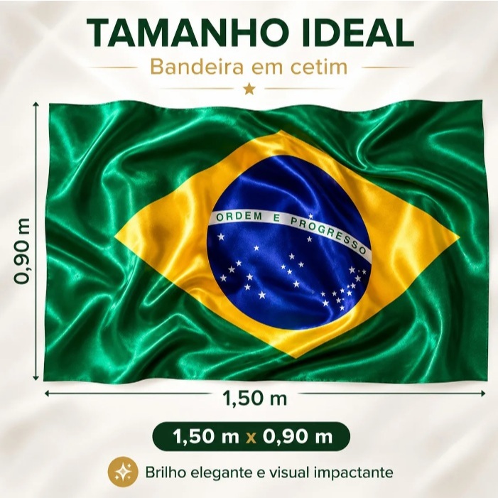Bandeira do Brasil Cetim 1.50 x 0.90 e outros Países da Copa do Mundo + BRINDE DA LOJA