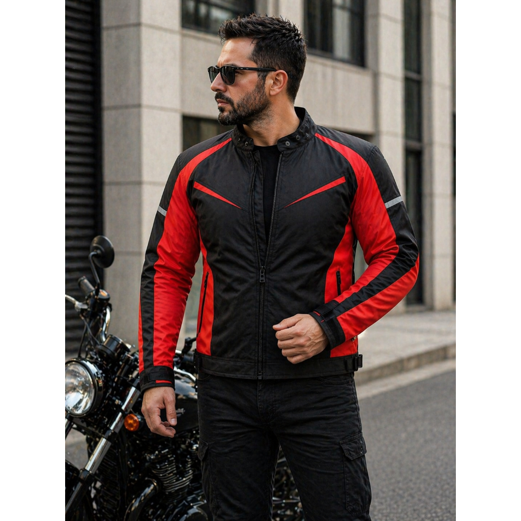 Jaqueta Moto Masculina Impermeável Com Proteções Removíveis Ombro Cotovelo Costas Motociclista Premium
