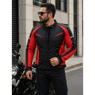 Jaqueta Moto Masculina Impermeável Com Proteções Removíveis Ombro Cotovelo Costas Motociclista Premium