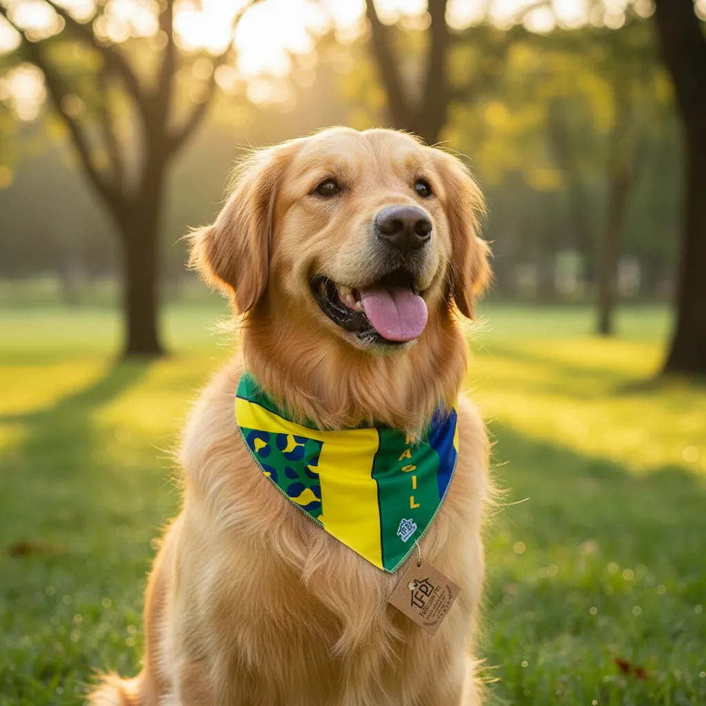 Bandana Copa Brasil Fabrica Pet Tamanho G · foto 2