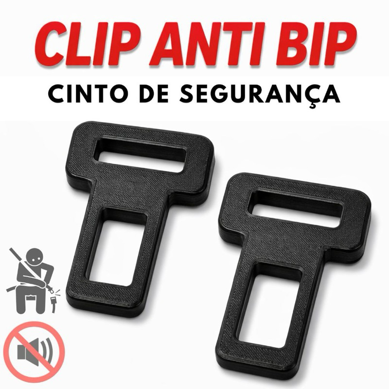kit 2 Silenciador cinto de segurança clip universal para som de cinto