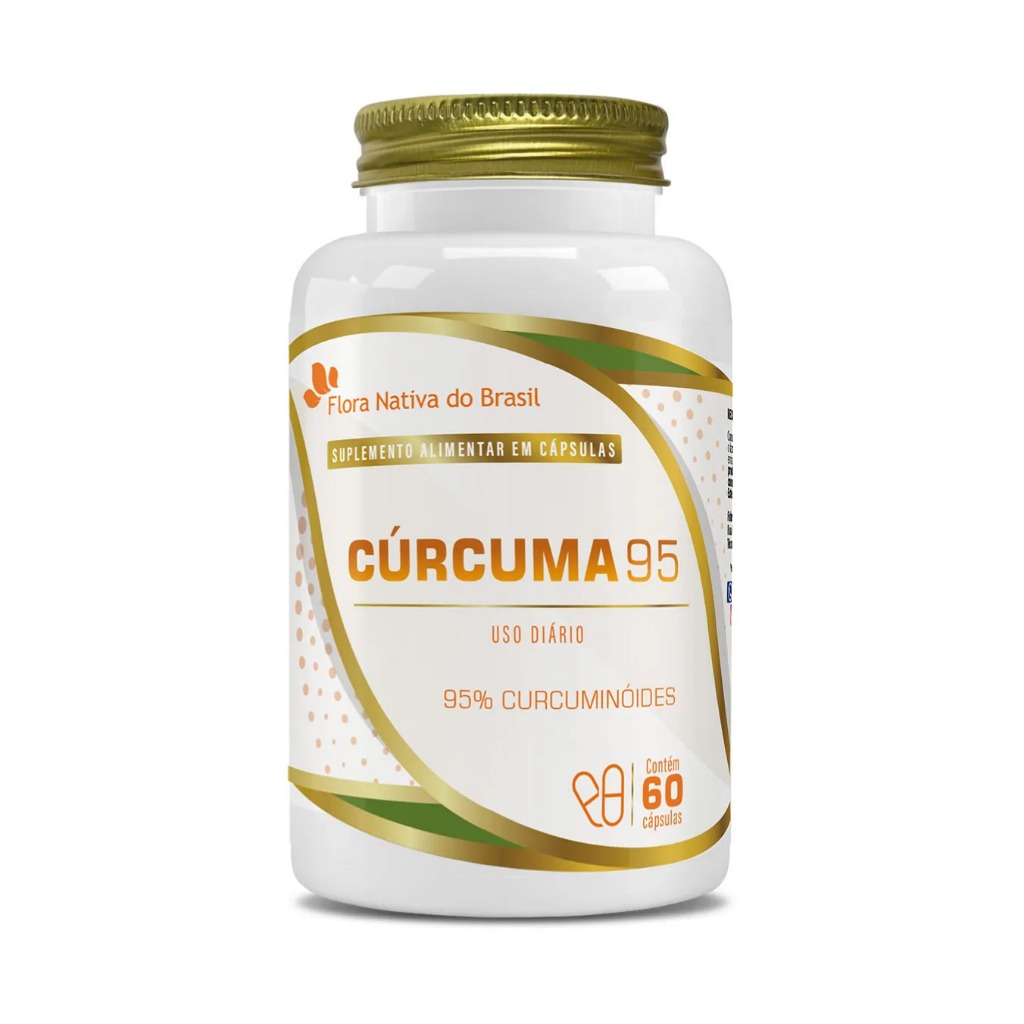 Cúrcuma 95 pura 60 cápsulas Flora Nativa