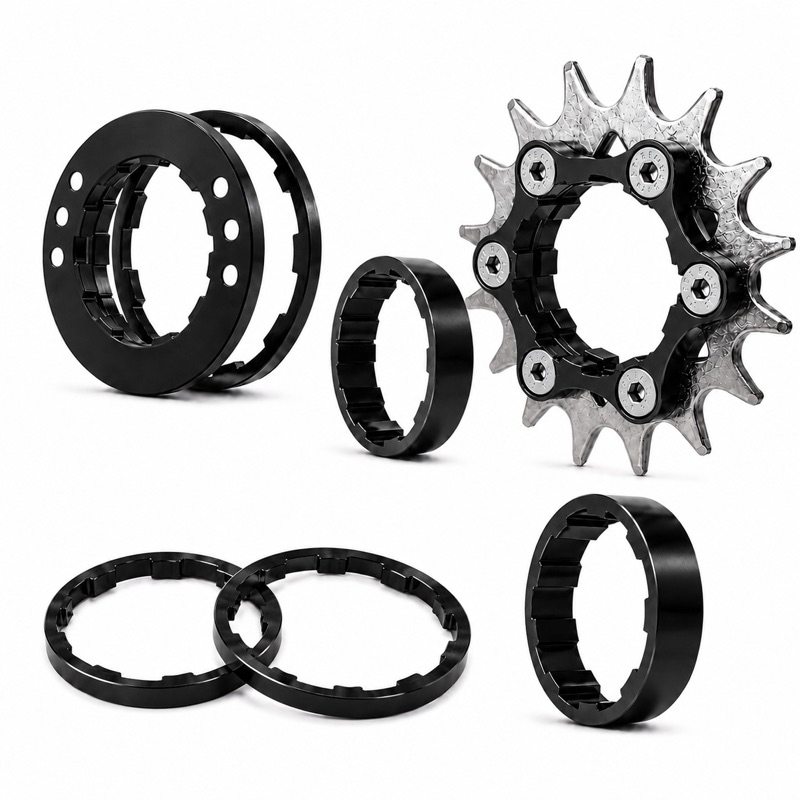 Kit Single 16 Dentes Cubo K7 Conversão Freeride Cassete DH Grau Bike Fixa Gios Hupi Viking Absolute GTA