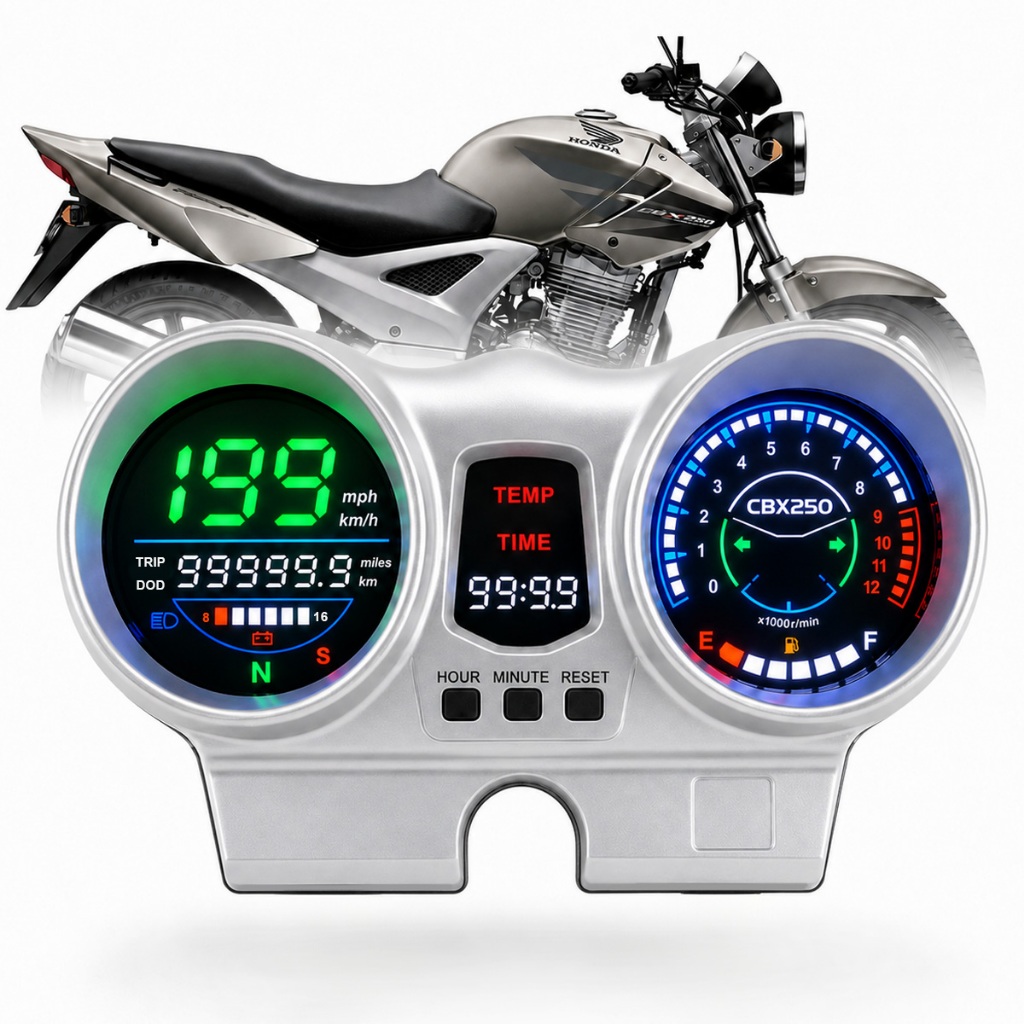 LED Digital Painel Completo Para Honda Cbx250 Twister 2001 a 2018 Medidor Velocidade 37100-KPF-961