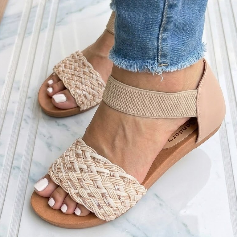 Sandália Feminina Rasteirinha Ortopédica Confortável Anatômica Confortável Calce Fácil - Promoção !