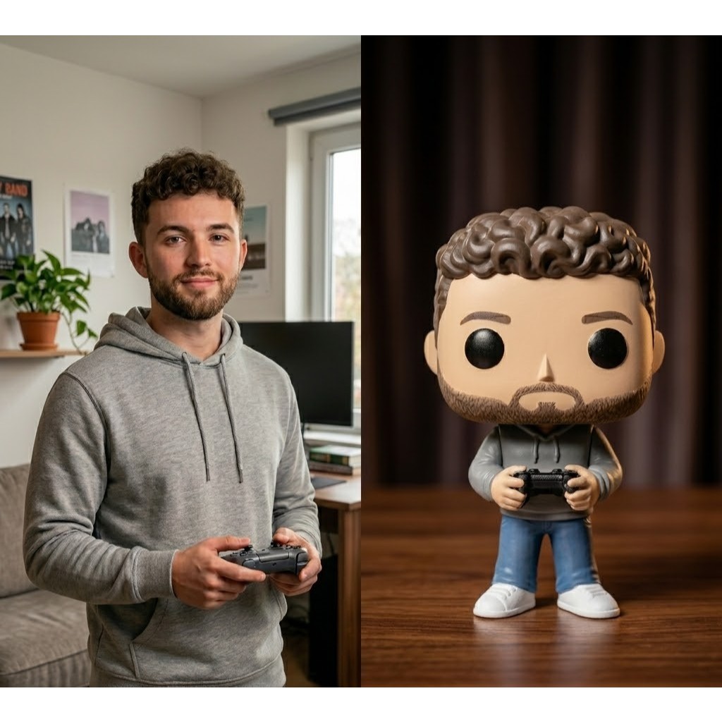 Boneco Personalizado Miniatura 3D Decoração Presente
