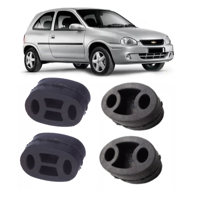 Kit 4 Coxins Escapamento Corsa Hatch Sedan Wagon 94 95 96 97 98 99 00 01 02