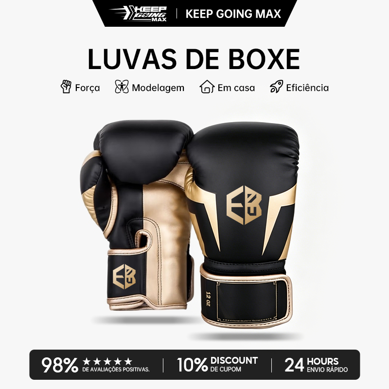 KEEP Luva De Boxe Muay Thai Kickboxing Luvas de boxe profissionais para treino.
