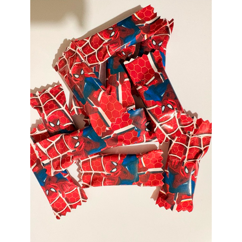 Bala Mastigável Personalizada Homem-Aranha | Lembrancinha Festa Infantil Spider-Man Aniversário
