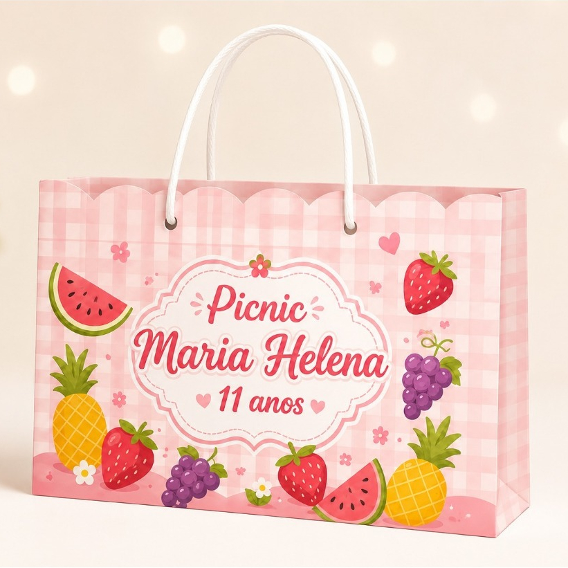 Sacolinha festa Personalizada Lembrancinha Aniversário Infantil | Qualquer Tema | Festa Infantil