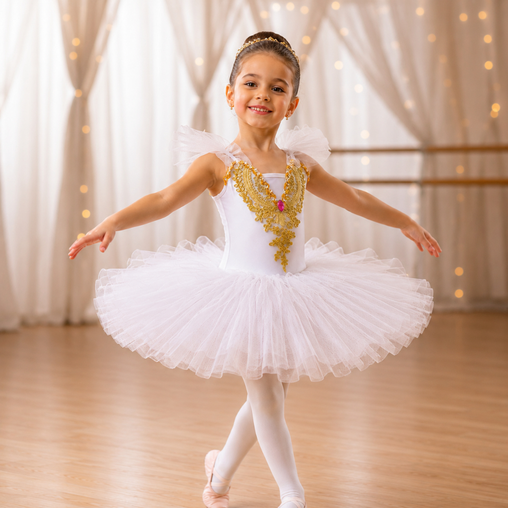 Collant Ballet Bale Cisne Vestido Saia Tutu Roupa Bailarina
