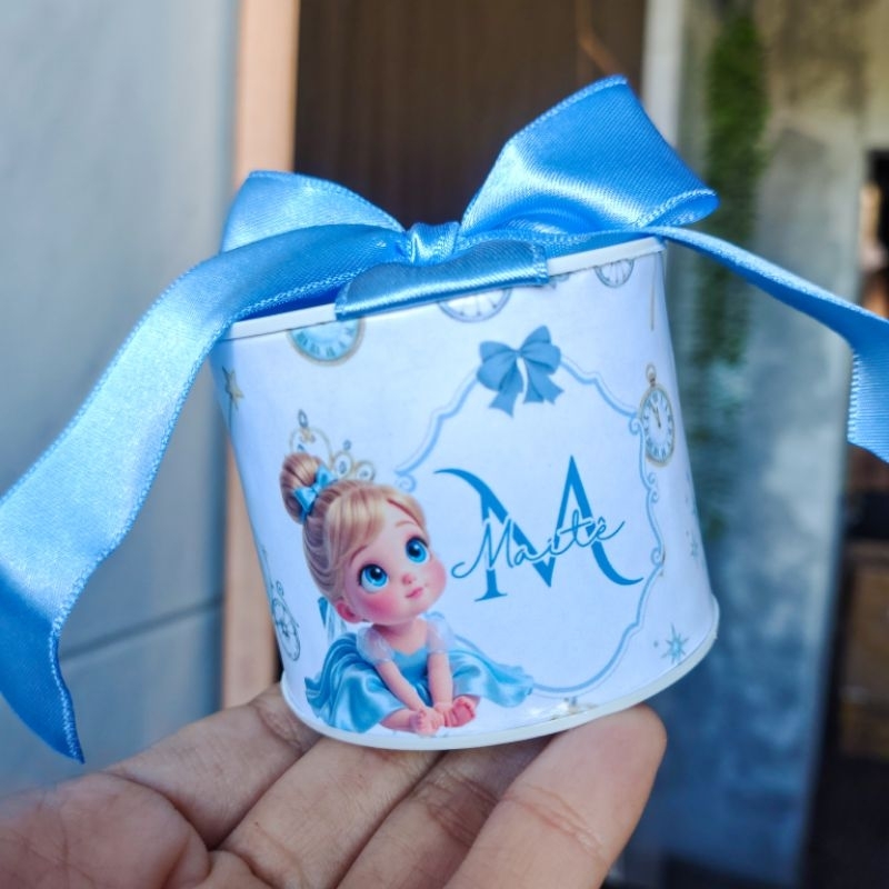 Kit mini tubolatas personalizadas 5x6 cinderela baby - chá de bebê, lembrancinhas maternidade, batizado, aniversário