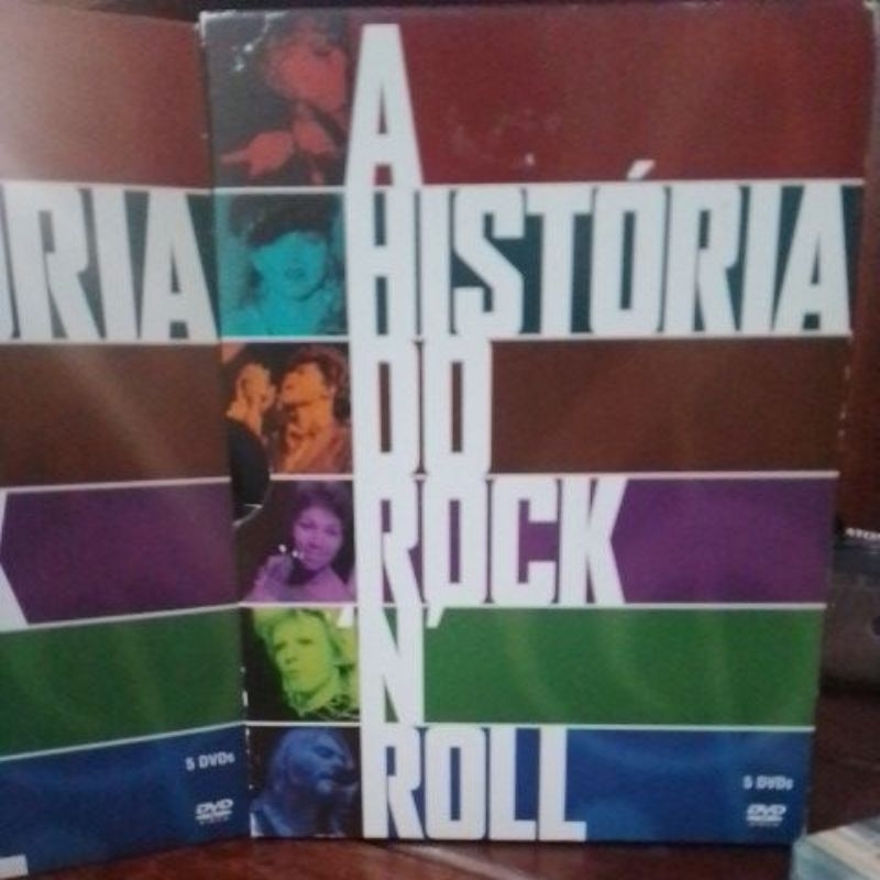 Box DVD A História do Rock N Roll Completo 5 DVDs Documentário