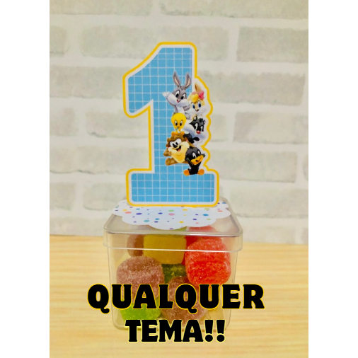 Aplique 3D para Caixa Acrílica 5x5 | Baby Looney Tunes - PEGUE E MONTE