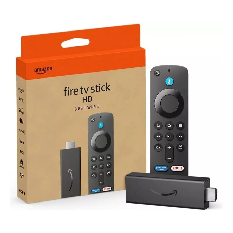 Amazon Fire TV Stick HD Wi-Fi 5 com Controle Remoto Por Voz com Alexa, Controles de Casa Inteligente e Streaming em HD