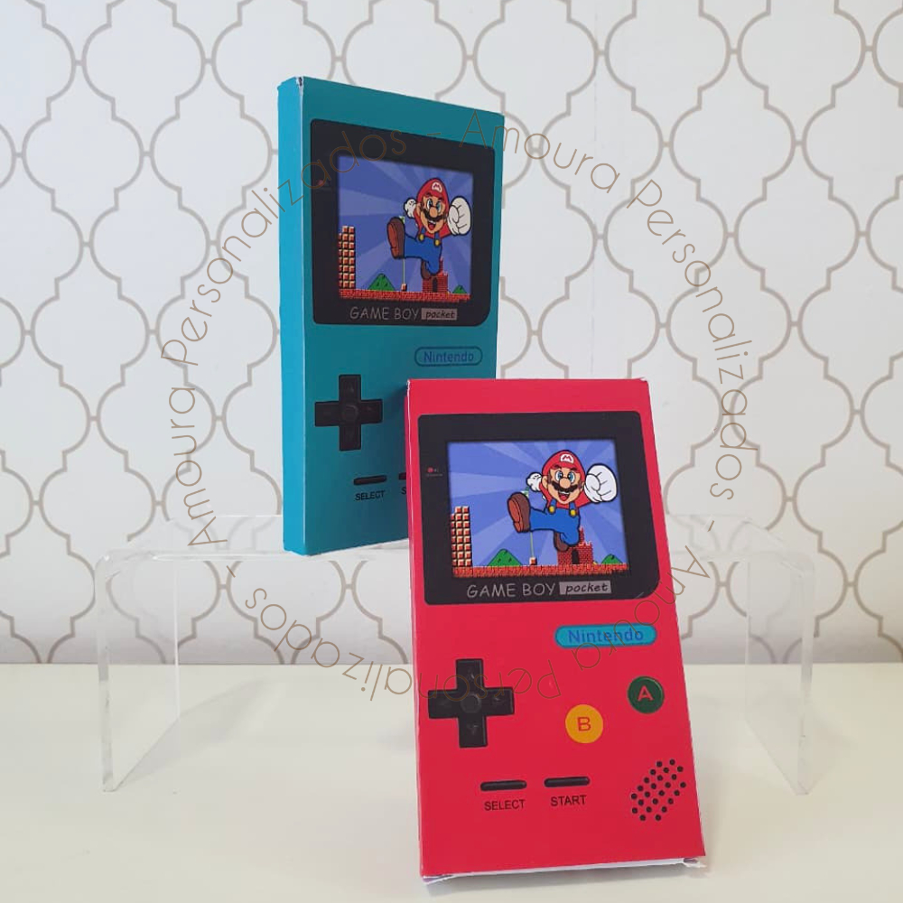 Caixa Retangular MINI GAME Lembrancinha Personalizada SUPER MARIO BROS |CAIXINHA|ANIVERSARIO|MARIO|LUIGI