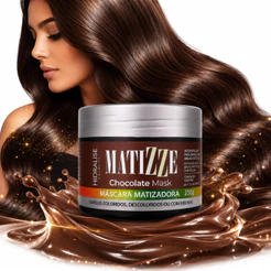Máscara Matizadora Tonalizante Chocolate Avelã Sem Amônia 100% Natural Rende 3x Mais Matizador Avelã