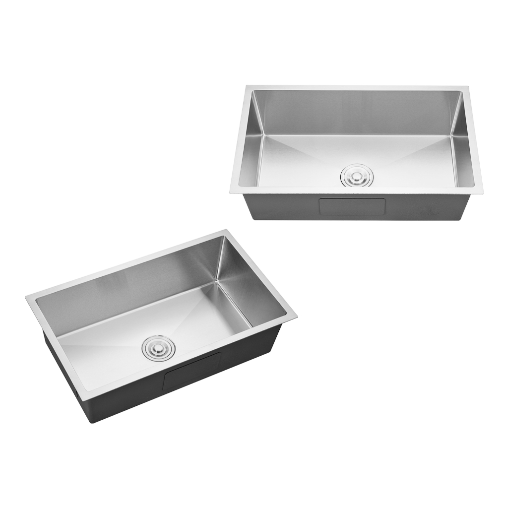 Cuba De Sobrepor Calha Úmida Essence 75x45cm Em Aço Inox Escovado Com Válvula De 4.1/2