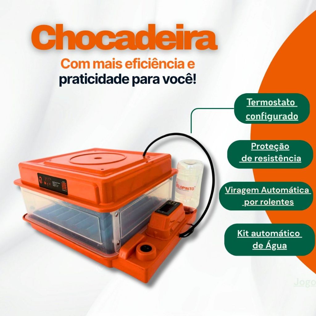 Chocadeira Profissional Eclopinto 30 Ovos Com Viragem Automática