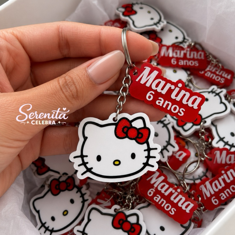 Lembrancinha Infantil Personalizada Chaveiro Tema da Festa Nome e Idade Aniversário Infantil