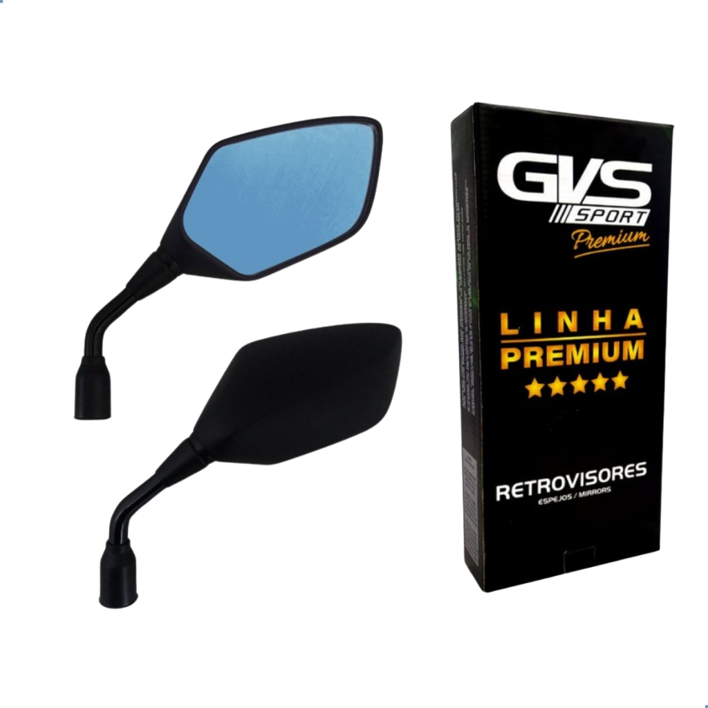 Par Retrovisor Premium Honda Xre 300 Lente Azul Convexa Gvs