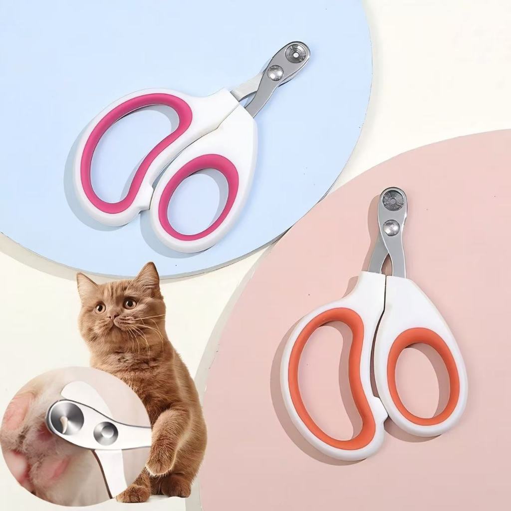 Cortador de Unhas para Gatos com Ponta Arredondada Aço Inoxidável e Design Seguro para Pets