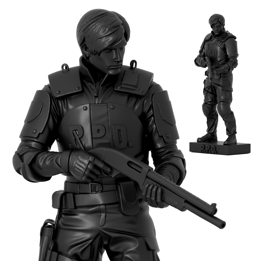 Action Figure Leon S. Kennedy Resident evil Cor - Boneco Colecionável Leon Kennedy de Resident Evil