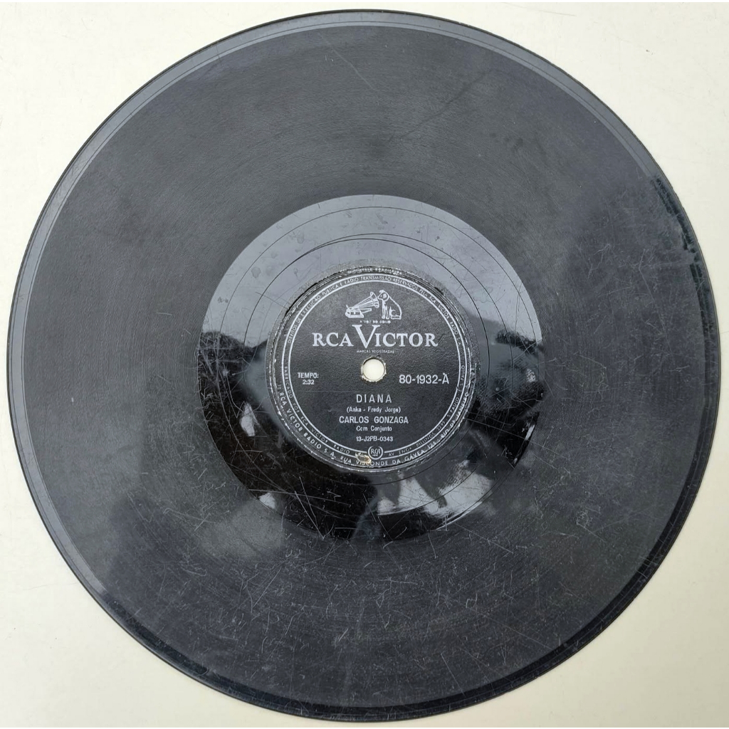 Disco 78 Rpm Carlos Gonzaga 1958 Diana Regresso Paul Anka Adelino Moreira Rock and roll, Samba-canção Antiguidade