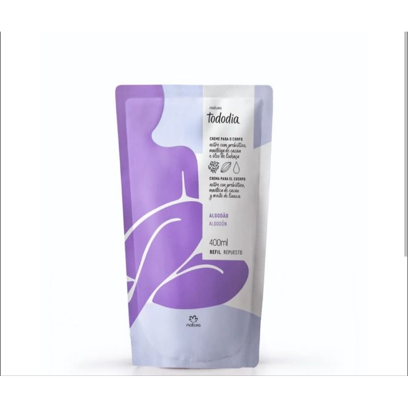 Refil Creme Desodorante Nutritivo para o Corpo Tododia Algodão
