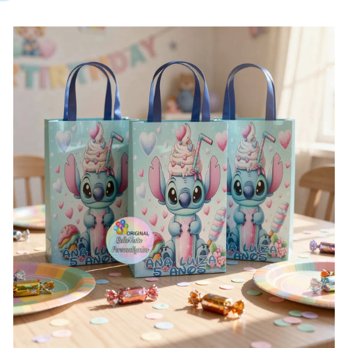sacolinha surpresa personalizada lembrancinha stitch doce