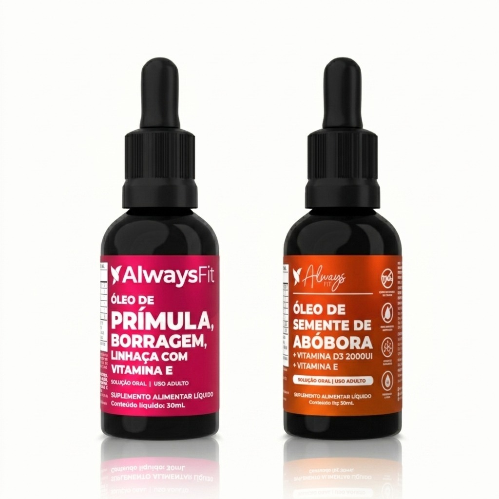3x KIT Composto Meno + Óleo de Semente de Abobora em Gotas